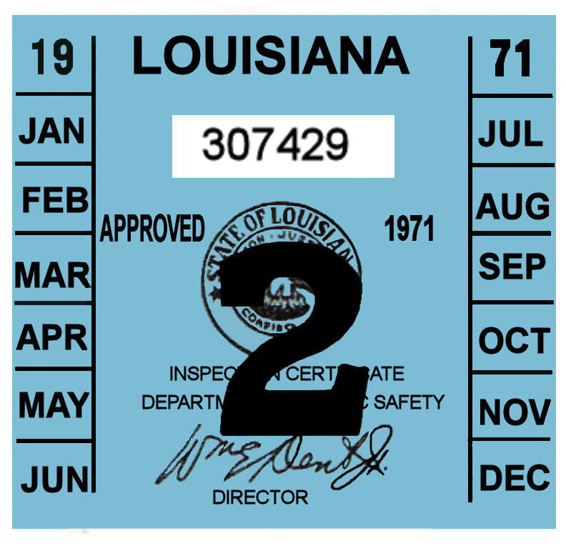 (image for) 1971 Louisiana INSPECTION sticker